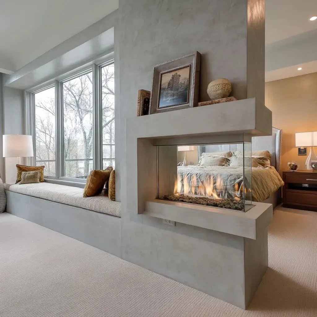 Fireplace remodel ideas Modern Concrete