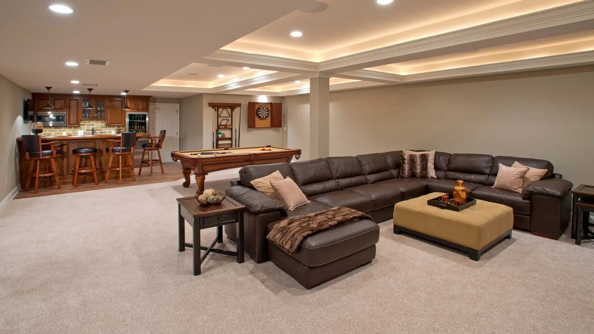 Luxury Basement Remodel Photobergen-county